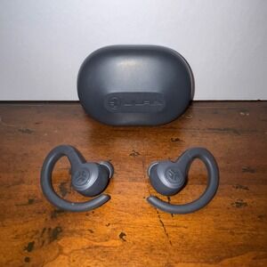 JLab JBuds Air Sport Earbuds Black Wireless Charging Case EUC